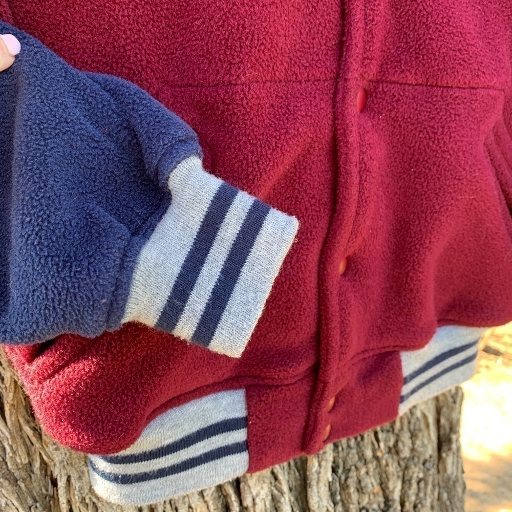 USA made Lands’ End Varsity Snap Button Fleece - Picture 8 of 8